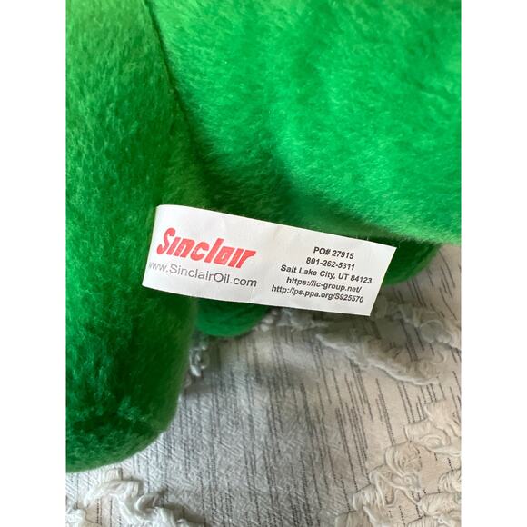 Sinclair Gas Station Mascot Green Brontosaurus Dinosaur 13" Promotional Plush - Picture 7 of 7
